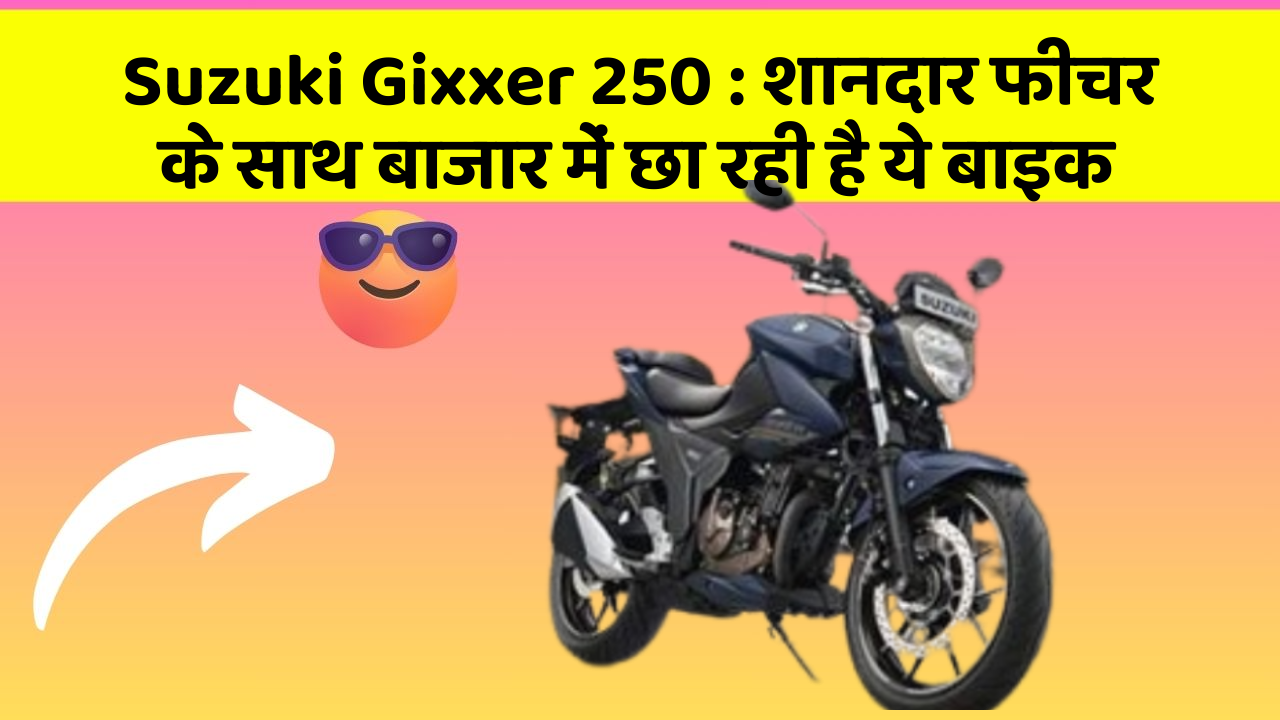 Suzuki Gixxer 250: शानदार फीचर के साथ बाजार में छा रही है ये बाइक